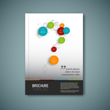 矢量的小冊(cè)子報(bào)告設(shè)計(jì)模板