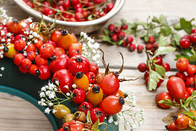 在工作的花店: 门花圈的步骤