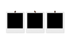 空白的宝丽来照片相框图片