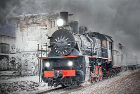 复古蒸汽火车.图片