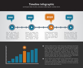 简单的时间线 Inforgraphic 设计