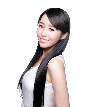 健康长头发的女人图片