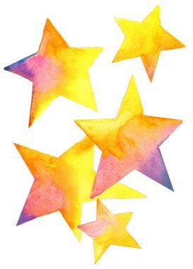 多彩的寶寶背景與五顏六色的星星。為寶貝，母親節(jié)那天，復(fù)活節(jié)，禮品包裝 paper.watercolor 藝術(shù)繪圖