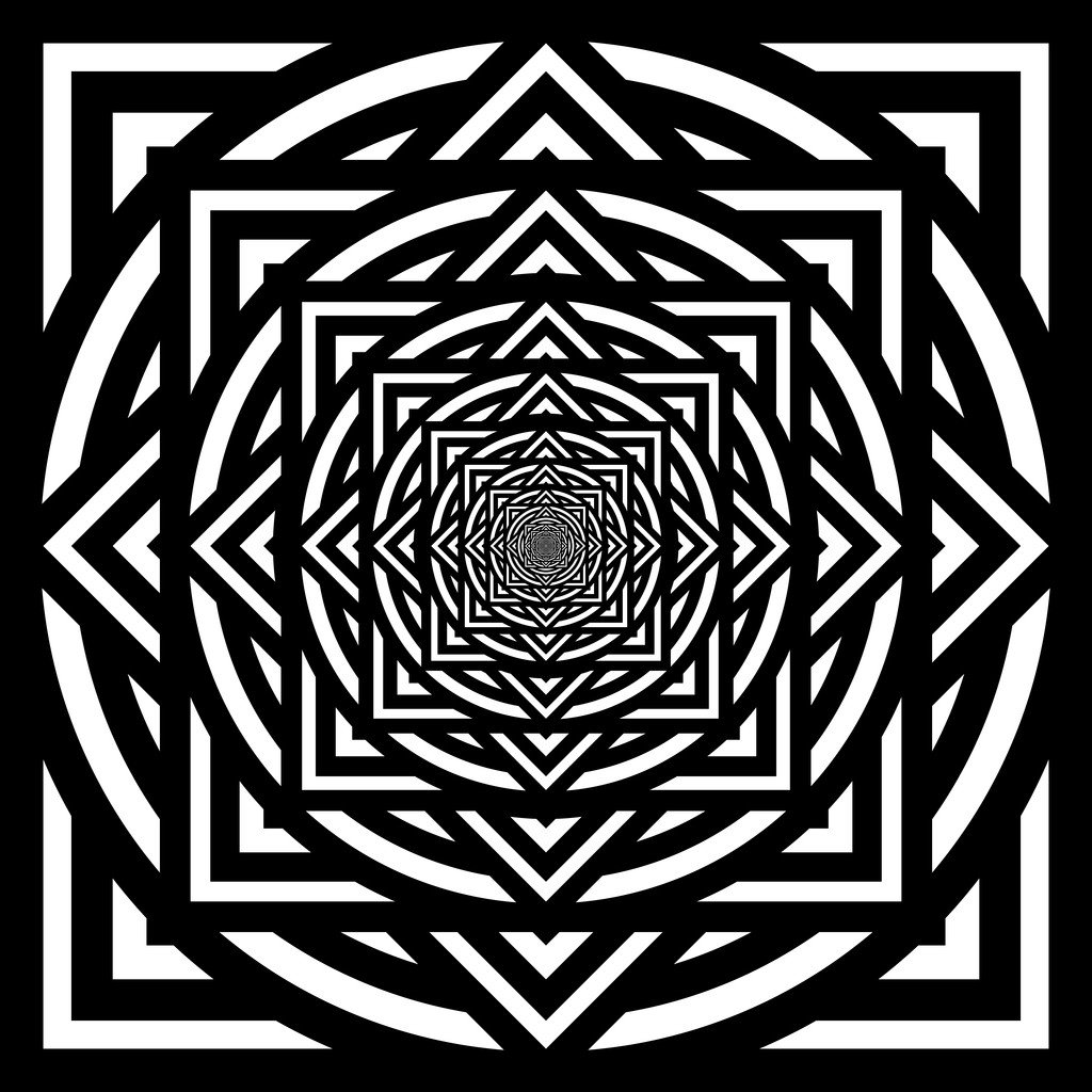 黑色和白色的催眠背景.图片