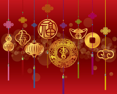 中國(guó)新一年掛件裝飾背景圖片