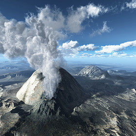 出生的年轻火山图片