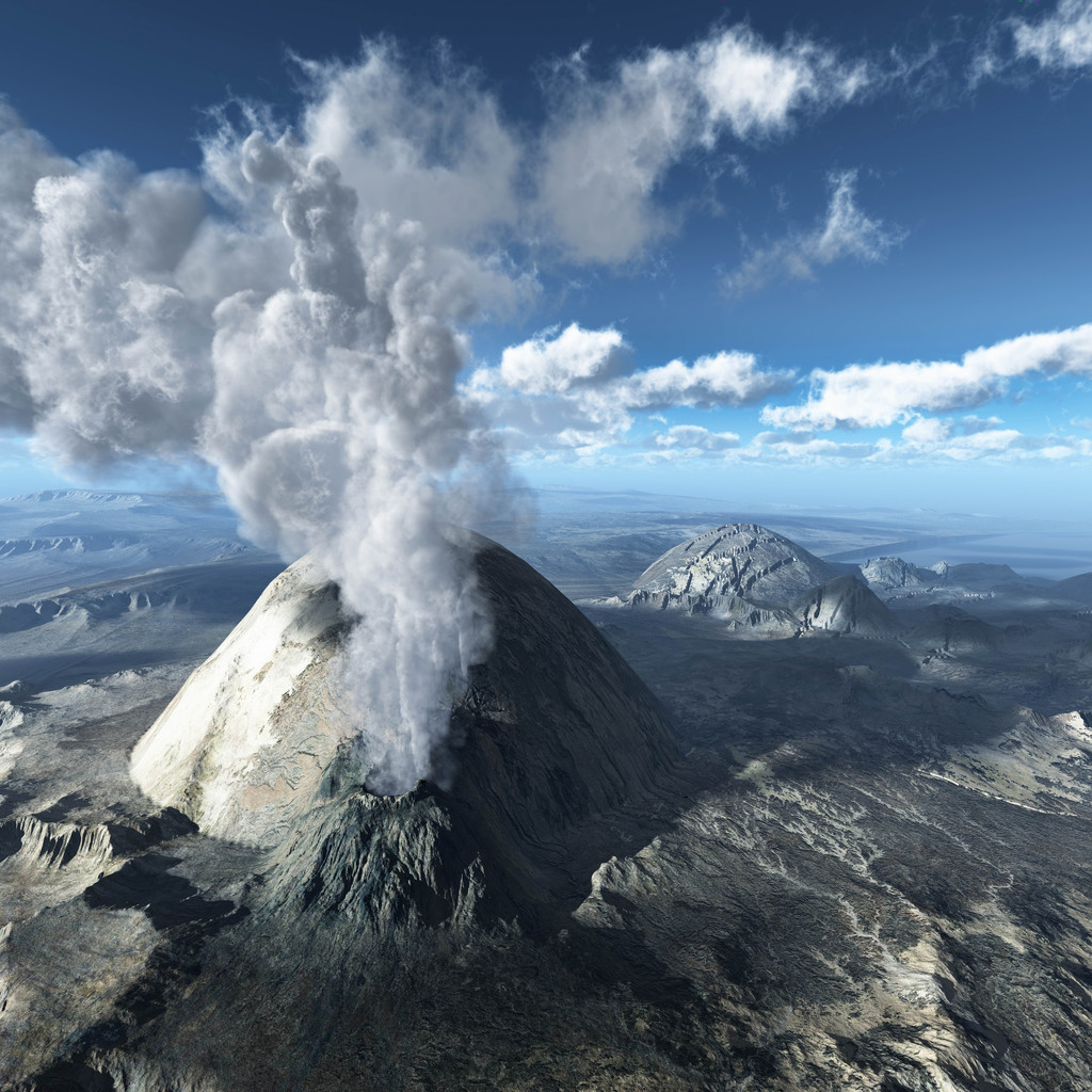 出生的年轻火山图片