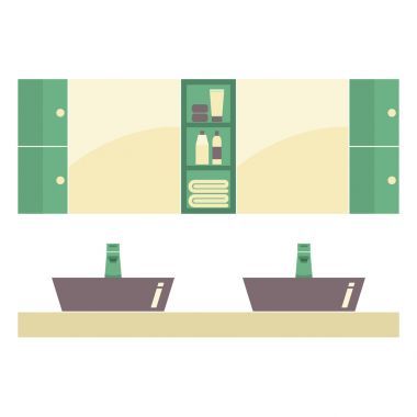 他和她下沉與鏡子矢量圖圖片