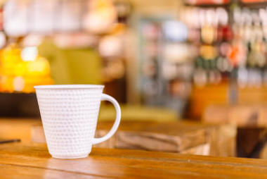 咖啡杯中的咖啡廳圖片