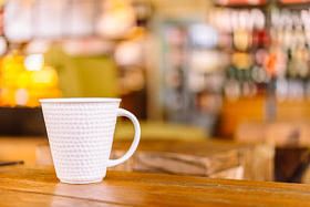 咖啡杯中的咖啡厅图片