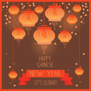 中国的新年贺卡图片