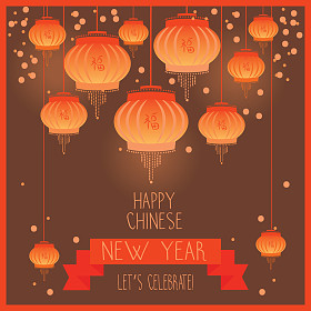 中国的新年贺卡图片