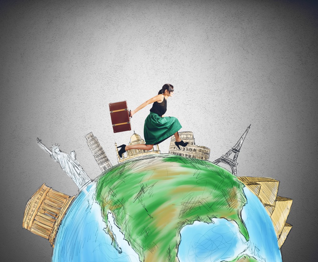 女人旅游运行图片