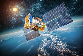 空间卫星在地球这颗行星图片