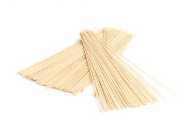 意大利面条上白色隔离图片