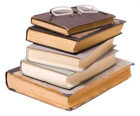 阅读-眼镜上一堆书