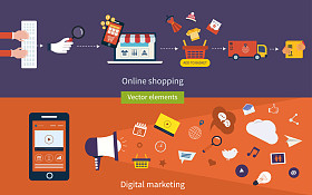 在线购物的概念图片