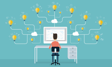 矢量的经营人理念工作线概念图片