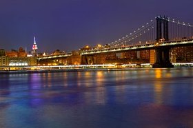 曼哈顿大桥日落纽约纽约纽约美国