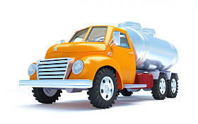 卡通油罐卡车图片