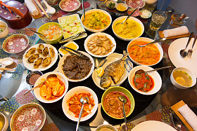 亚洲的食品盛宴