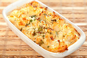 烤的花椰菜砂锅图片