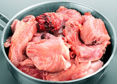 皮膚的尸體，一只兔子