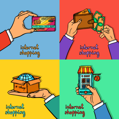 網(wǎng)上購物設(shè)計概念圖片