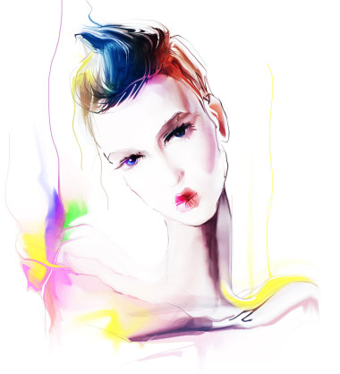 短頭發(fā)的美麗女人