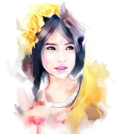 美麗女孩的肖像照片