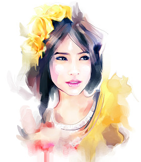 美丽女孩的肖像照片