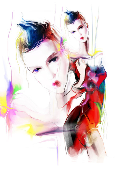 短头发的美丽女人