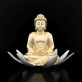 佛陀的黄金雕像
