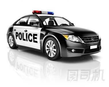 警車上白