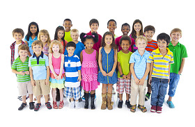 大群儿童