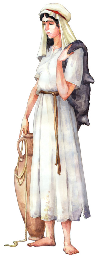 “巴勒斯坦人物”系列水彩畫素描。女服務(wù)員