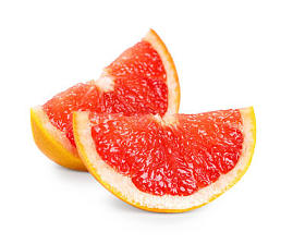 新鲜的葡萄柚切片图片