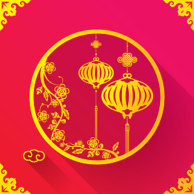 中国彩灯设计模板图片