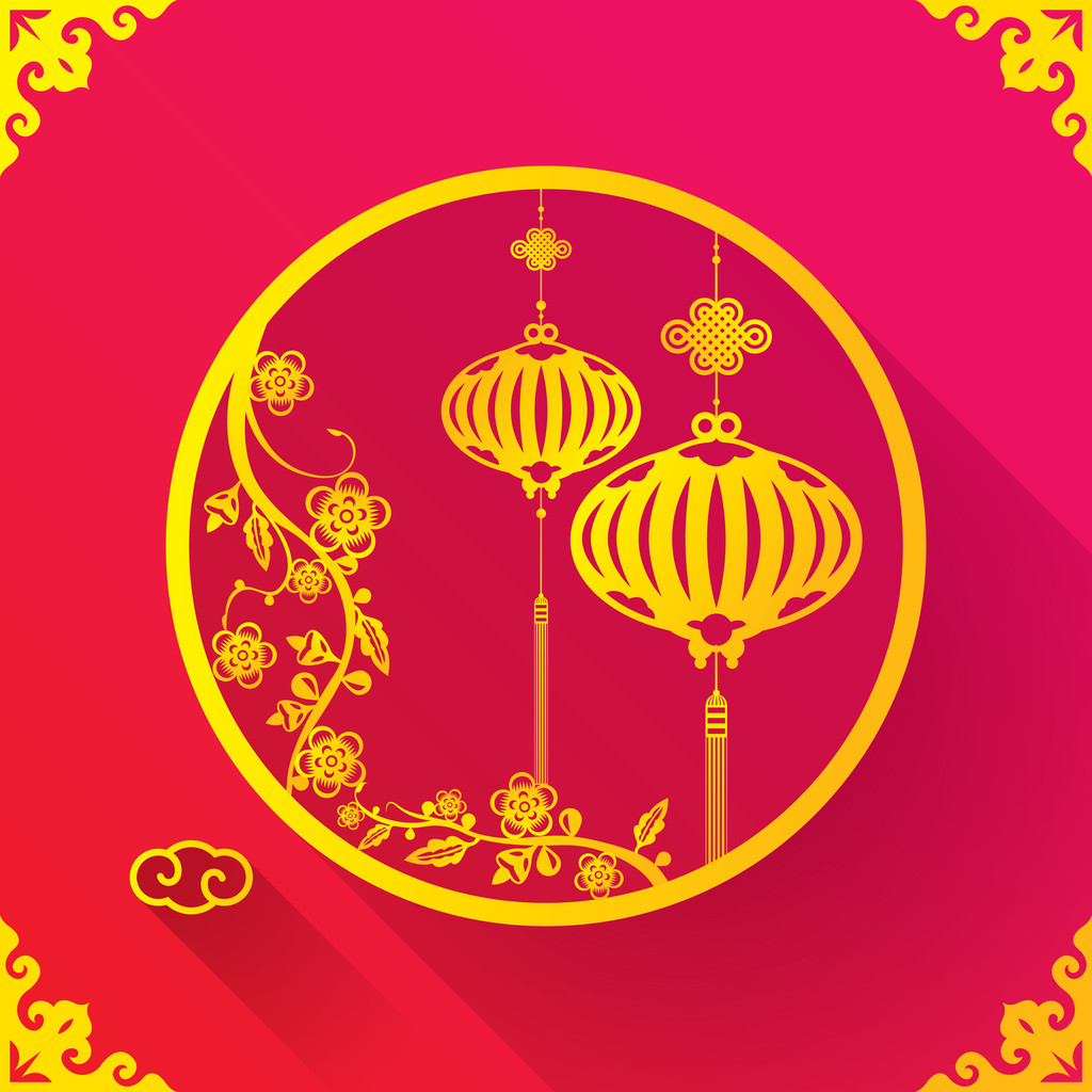 中国彩灯设计模板图片