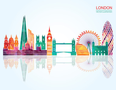 倫敦天際線抽象.圖片