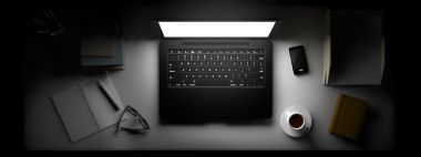 顶视图的工作区照片