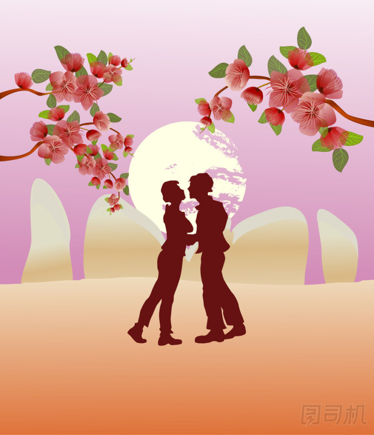 接吻情侶在公園