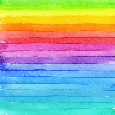 條紋的手繪水彩背景。矢量版本。Brigth 顏色