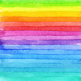 条纹的手绘水彩背景。矢量版本。Brigth 颜色