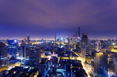 城市風(fēng)貌的現(xiàn)代城市的夜