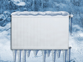 冷冻的采暖散热器图片