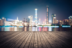 梦幻城市背景下的广州城市的天际线景