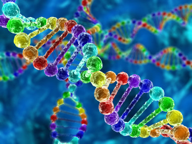 彩虹 Dna (脫氧核糖核酸) 與背景離焦