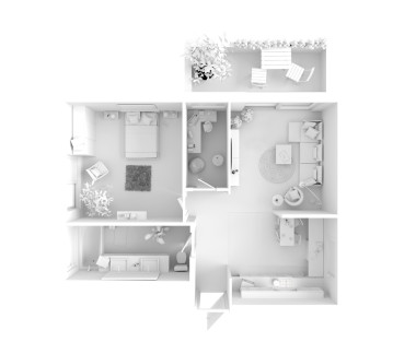 房子計(jì)劃的頂視圖-室內(nèi)設(shè)計(jì)