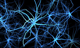 抽象的中枢神经系统或癌细胞。医学插图